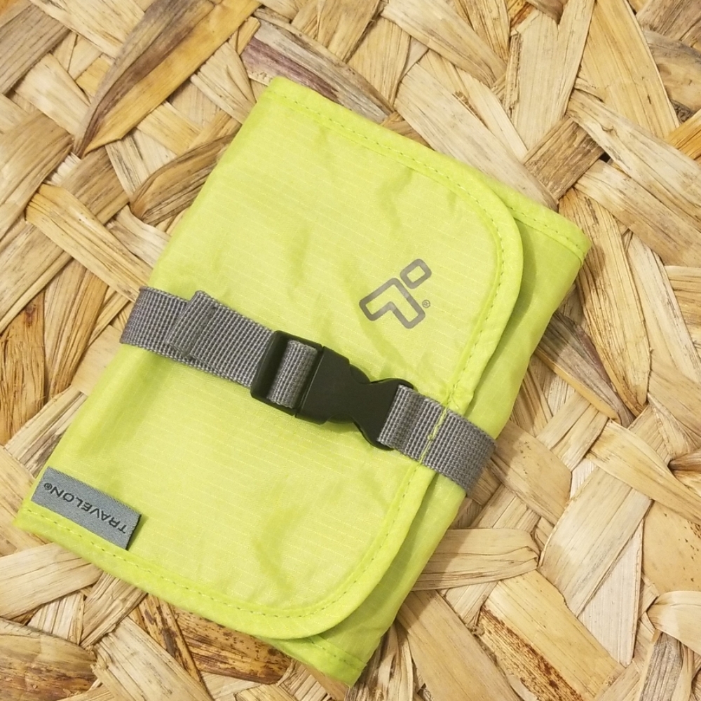 Lime green Travelon accessory pouch